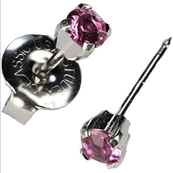 Studex Hypoallergenic Ear Piercing Earring Stainless Steel 3mm Oct Rose - Picture 2 of 5